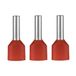 ERKO dubbele kabelterminals geleiderdoorsnede 1 mm² lengte 10 mm 100 stuks professionele gegalvaniseerde koperen kabelterminals met polyamide isolatie
