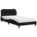 Prolenta Maison Exclusive - Bed met matras "Hvar", zwart, 100x200 cm, gestoffeerd