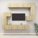 Maison Exclusive - Ensemble de meuble TV composé de 8 pièces, placage chêne Sonoma sur panneau de particules