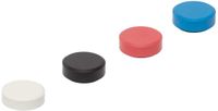 MAUL Magneet MAULpro recycling rond 20 stuks 0,6 kg kunststof Ferriet bruchsicher lackiert Ø 2.9 x 1.1 cm assorti