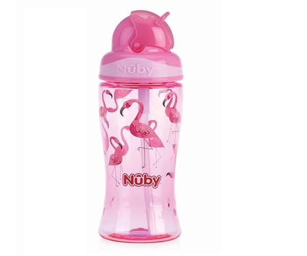 Nuby Flip-It Straw Cup - 360ml - Pink