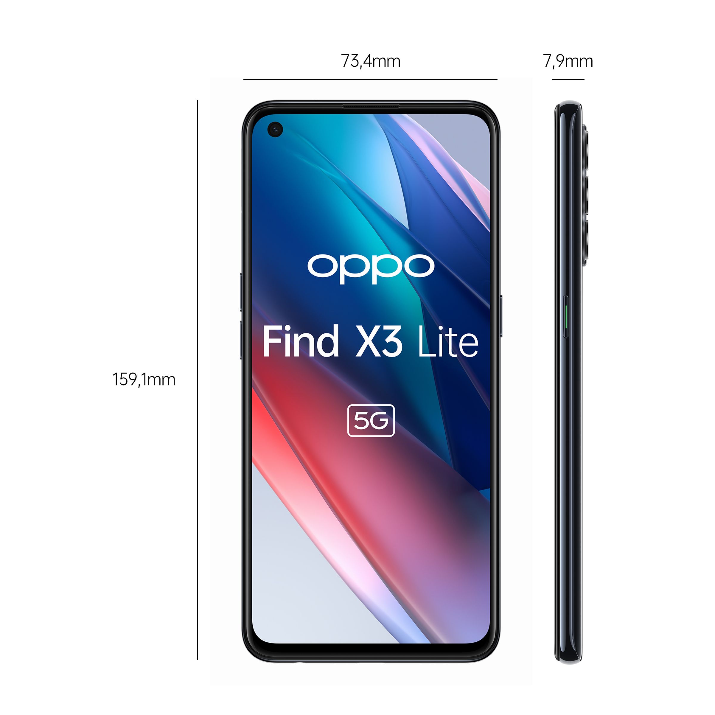 OPPO Find X3 Lite - 5G Smartphone - 128GB - Starry Black