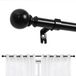 Gordijnroede Verstelbaar Noir Set met Houders voor Raam 81 cm - 198 cm