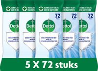 Dettol Desinfecterende Schoonmaakdoekjes - Cleanser - 72 stuks - 5 Stuks - Voordeelverpakking