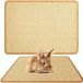 BeiJingLiangPinJiaZuoKeJiWenHuaFaZhanYouXianGongSi Tapis griffoir naturel pour lapin - Grattage, soins dentaires et jouets pour lapins - 60x40cm, idéal pour la cage et le nid