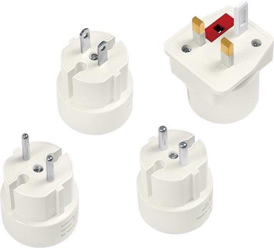 LogiLink PA0186 Reisstekker Set - Kleurloos
