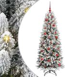 vidaXL Kunstkerstboom Wit 150 cm PVC en plastic en staal en PE