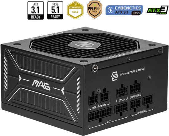 MSI MAG A750GLS PCIE5 power supply unit 750 W 24-pin ATX ATX Zwart