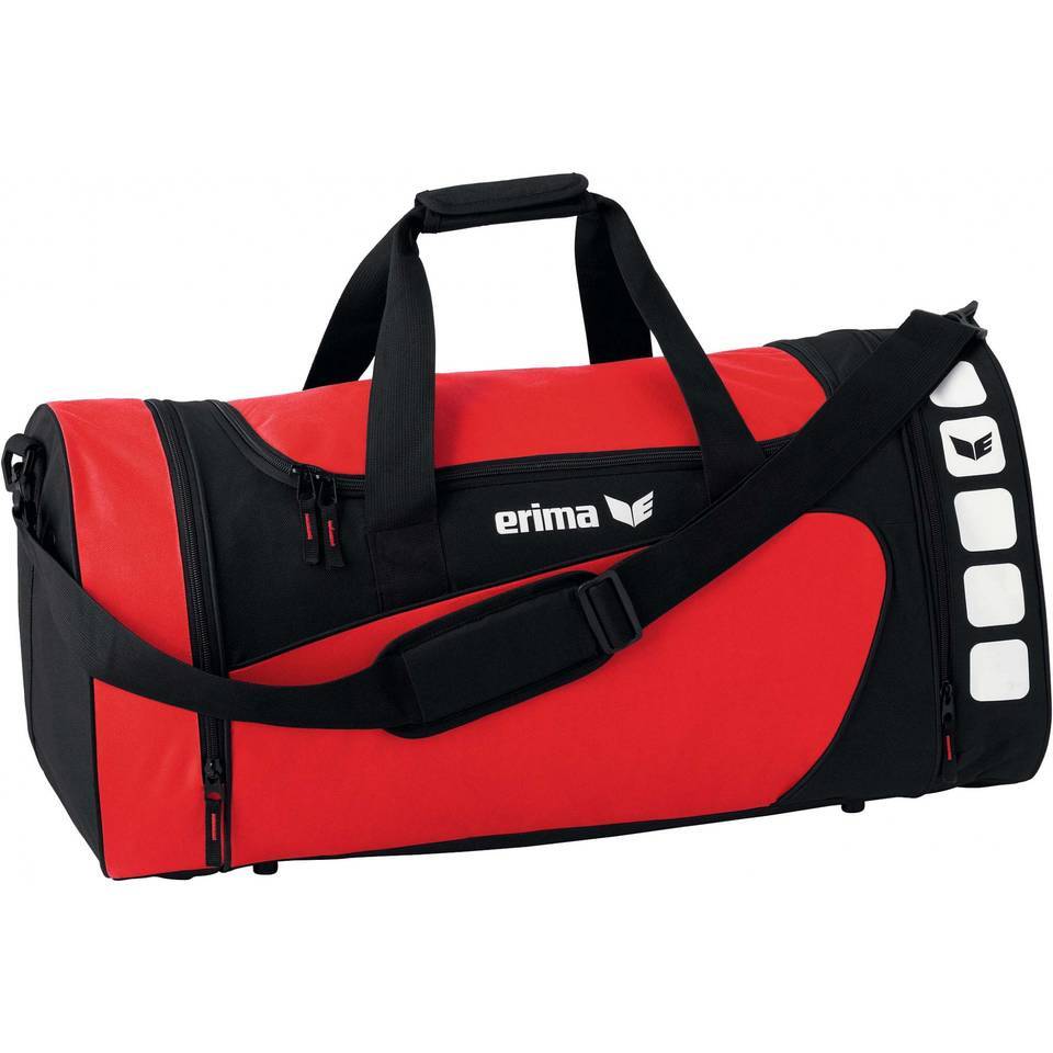 Erima sporttas club 5 line rood/zwart 49 5 liter