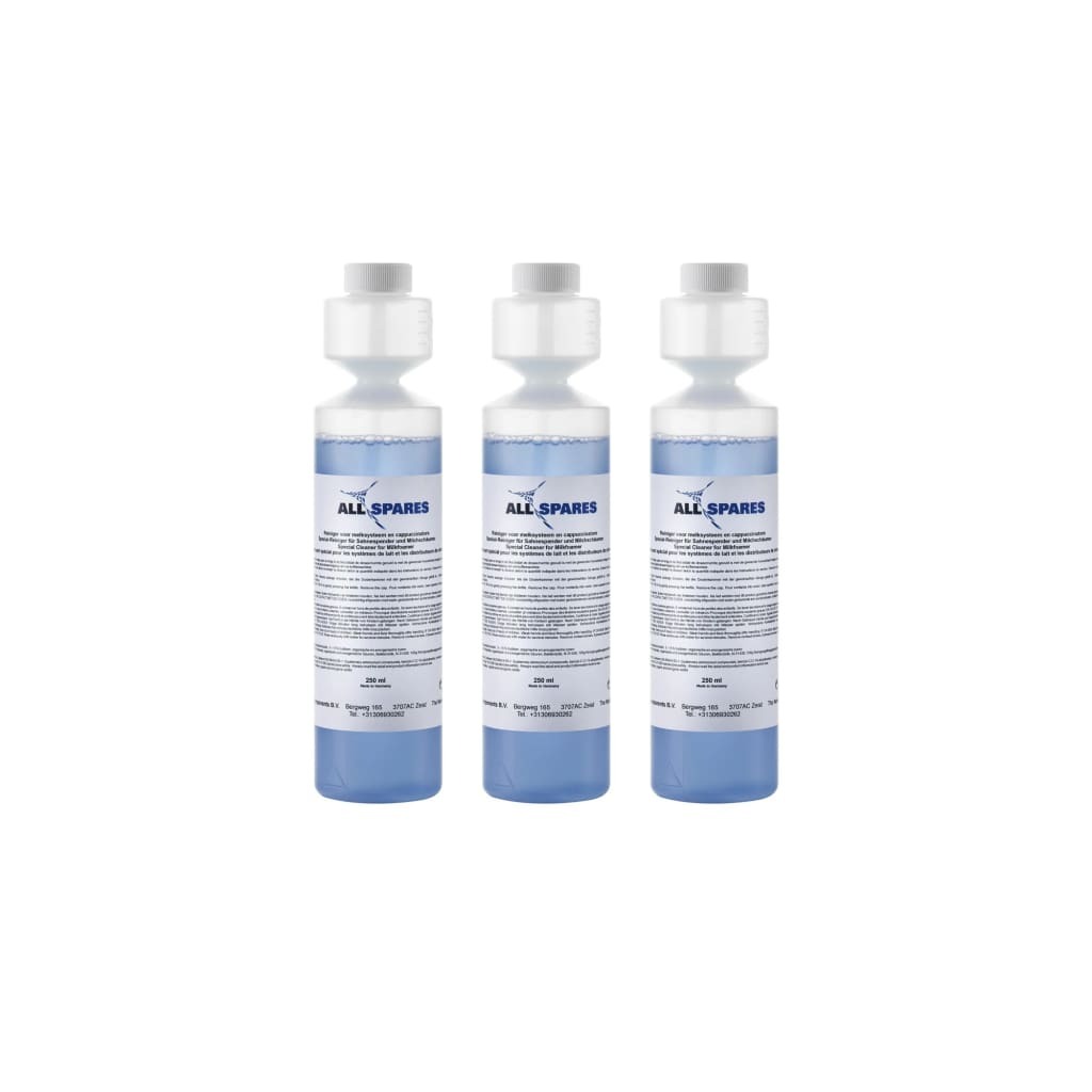 AllSpares Melkreiniger (3x 250ml) voor Saeco / Siemens / Bosch / Delonghi