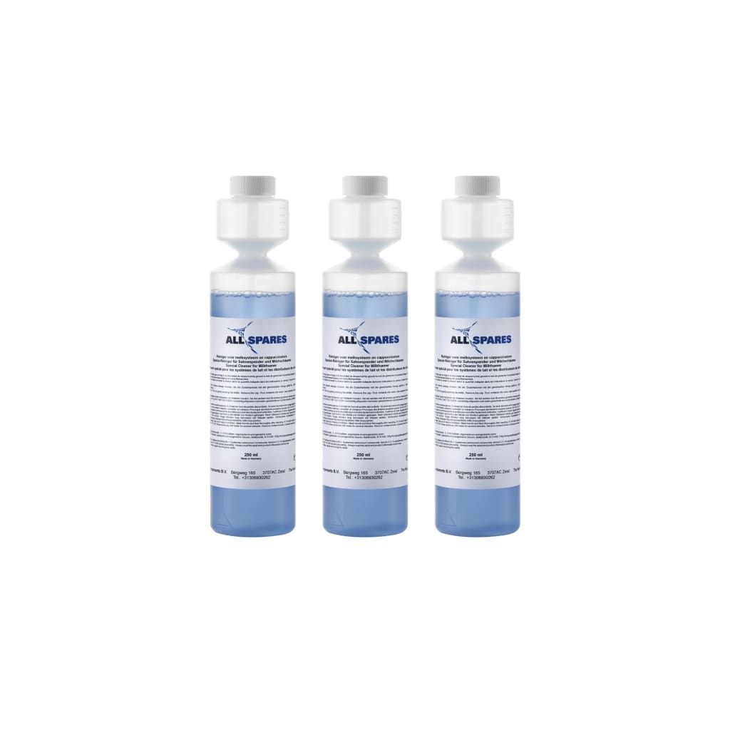 AllSpares Melkreiniger (3x 250ml) voor Saeco / Siemens / Bosch / Delonghi