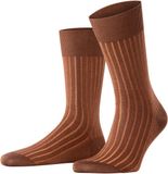 FALKE Shadow gedessineerd katoen sokken heren bruin - maat 39-40