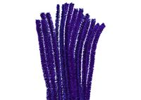 Pijpenreiniger chenille metaal blauw 10 mm x 30 cm. 10 stuks.