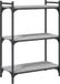 vidaXL Bibliothèque 3 étagères 60x30x86 cm bois de particules gris chêne sonoma