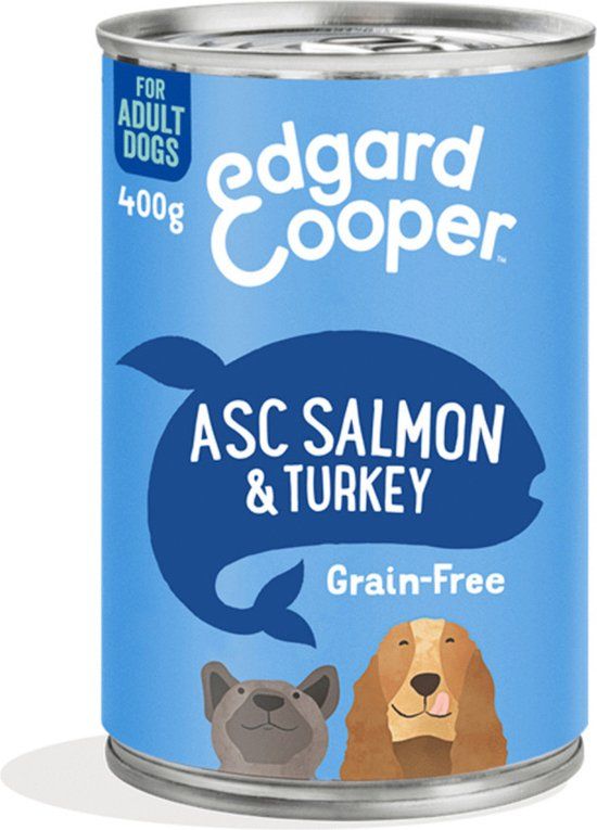 Edgard & Cooper Natvoer Zalm & Kalkoen - 400g - Graanvrij