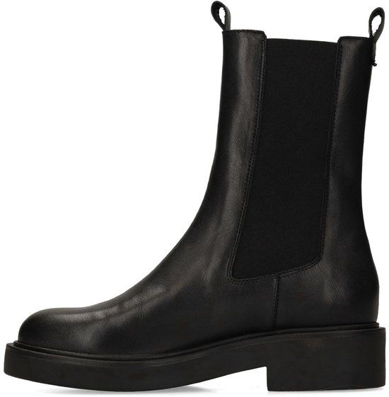 Sacha - Dames - Zwarte leren chelsea boots - Maat 40