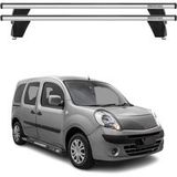 Omac Barres de toit transversales en aluminium pour Renault Kangoo Express 2007-2026 – Antivol – Rainure en T – Testées City Crash – Charge max 75 kg Argent