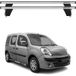 Omac Barres de toit transversales en aluminium pour Renault Kangoo Express 2007-2026 – Antivol – Rainure en T – Testées City Crash – Charge max 75 kg Argent