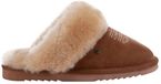 Warmbat Junee Pantoffels Cognac Suède Schapenwol Maat 39