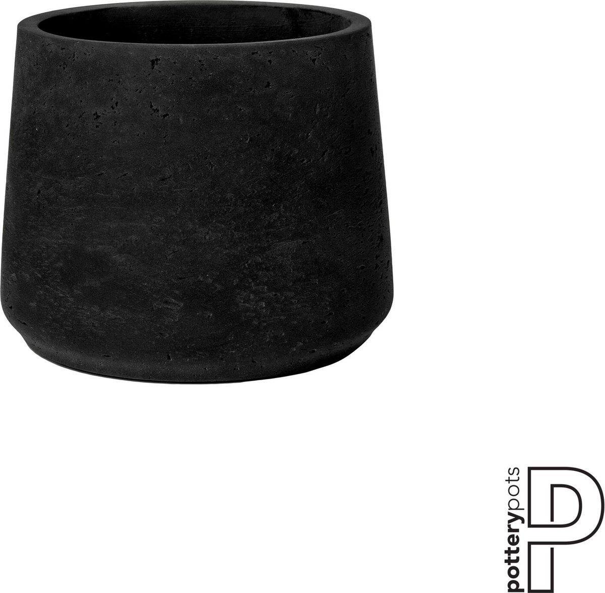 Pottery Pots Bloempot Patt Black washed - D 13.5 cm - H 11 cm