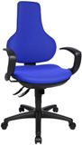 Topstar EPO20Q BC6 bureaustoel Ergo Point SY inclusief vaste armleuningen, stoffen bekleding blauw