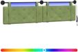 vidaXL Hangend hoofdbord Met LED-verlichting Lichtgroen Fluweel