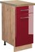 Vicco Fame-Line Meuble bas de cuisine – 40 cm, WB Chêne Bordeaux brillant