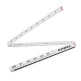 Faithfull FAIRULEFOLDW 1m/ 39-inch Folding Rule ABS Plastic - White
