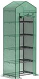 Relaxdays ZKOO B.V. Kas met roldeur, planken, wintervast, stalen polycarbonaat kas, kas voor balkon, tuin, tomatenkas, 69 x 49 x 193 cm, tomatenkas voor tomaten, groenten, bloemen, groen