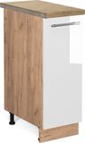 Vicco Fame-Line Apotheekkast – 30 cm, WB Eik Wit Hoogglans