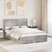 Maison Exclusive Lit double exclusif avec rangement et tête de lit en béton gris, dimensions 120 x 200 cm