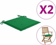 vidaXL Tuinstoelkussens 6 st 40x40x3 cm Oxford stof groen