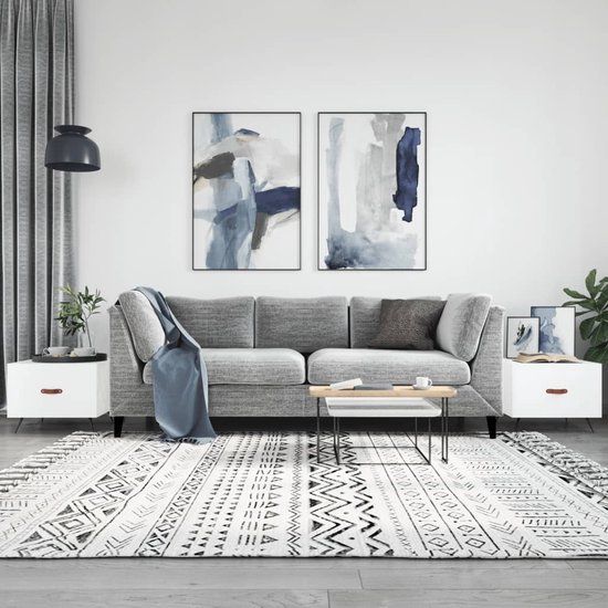 VidaXL Salontafel 50x50x40 cm Sonoma Eiken/Grijs