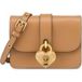 Moschino Heart Lock Calfskin Shoulder Bag Beige