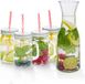 alpina Drinkglazen en Waterkan – Karaf (1L) met 4 Mason Jars (420 ml) – Waterglazen met Deksel en Rietjes – Drink Glazen voor Koude Dranken – Glazen Set voor Thuis en Feestjes