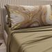 PETTI Artigiani Italiani - Katoenen beddengoed met kussenslopen met digitale print, laken voor Frans bed, beddengoedset patroon marmer taupe, 100% Made in Italy