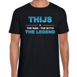Bellatio Decorations Thijs Voornaam cadeau - The man, The myth the legend - zwart - voor heren - verjaardag - vaderdag - pensioen - geslaagd - bedankt XXL