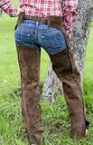 HKM Chaps Bruin S Leer Volwassenen Paard