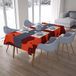Bonamaison Tafelkleed, Anti-Mold, Sneldrogend, Waterdicht, 100% Polyester Tafellaken, Oranje Bordeaux, 140 x 200 Cm
