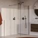 Brauer Oblivion - Inloopdouche - Helder Glas - 100 x 200 cm - incl. Glascoating - PVD Gunmetal Geborsteld