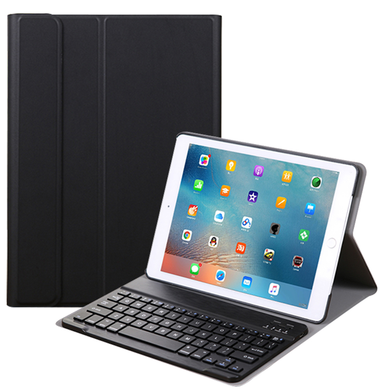 - Bluetooth Keyboard Bookcase voor de iPad mini (2019) / iPad Mini 4- Zwart