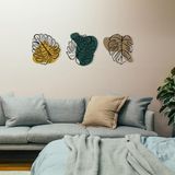 Stijlvol decoratief metalen wandaccessoire, 124,5 x 39,5 cm, duurzaam 1,2 mm metaal en 3 mm hout, perfect voor moderne woondecoratie en kantoorruimtes