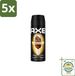 Axe Deodorant Bodyspray Magnum Gold Caramel Billionaire 150 ml (5 stuks)