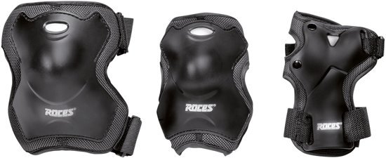 Roces Super 3-pack Protectie Set Inlineskates - Maat One size - Unisex - zwart Maat S