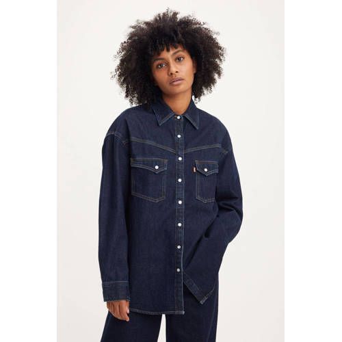 Levi's denim blouse dark blue