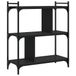 VidaXL Boekenkast 3-laags 76x32x88 cm bewerkt hout zwart
