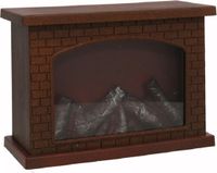 Gerimport Sfeerhaard/open haard - bruin - met led verlichting - L28 x B11 x H20 cm