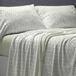 Blanco Beddengoed en Coralina-stof, bed van 135 cm (+ beschikbare maten), design 988, olijfgroen (135 x 190/200 cm)
