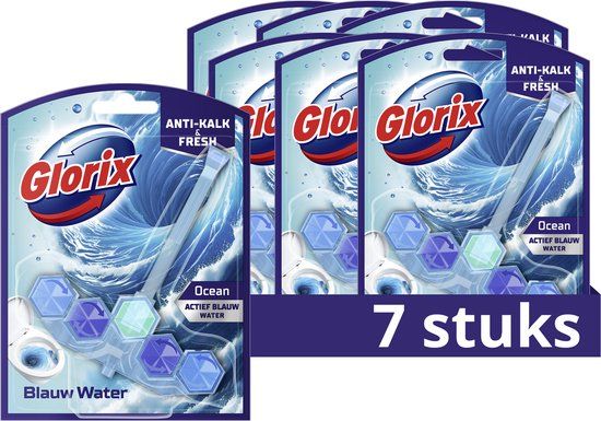 Glorix - WC blokjes - Ocean - 7 Stuks - Voordeelverpakking