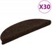 vidaXL - Trapmatten - zelfklevend - 30 stuks - 56x17x3 cm - bruin - halfrond
